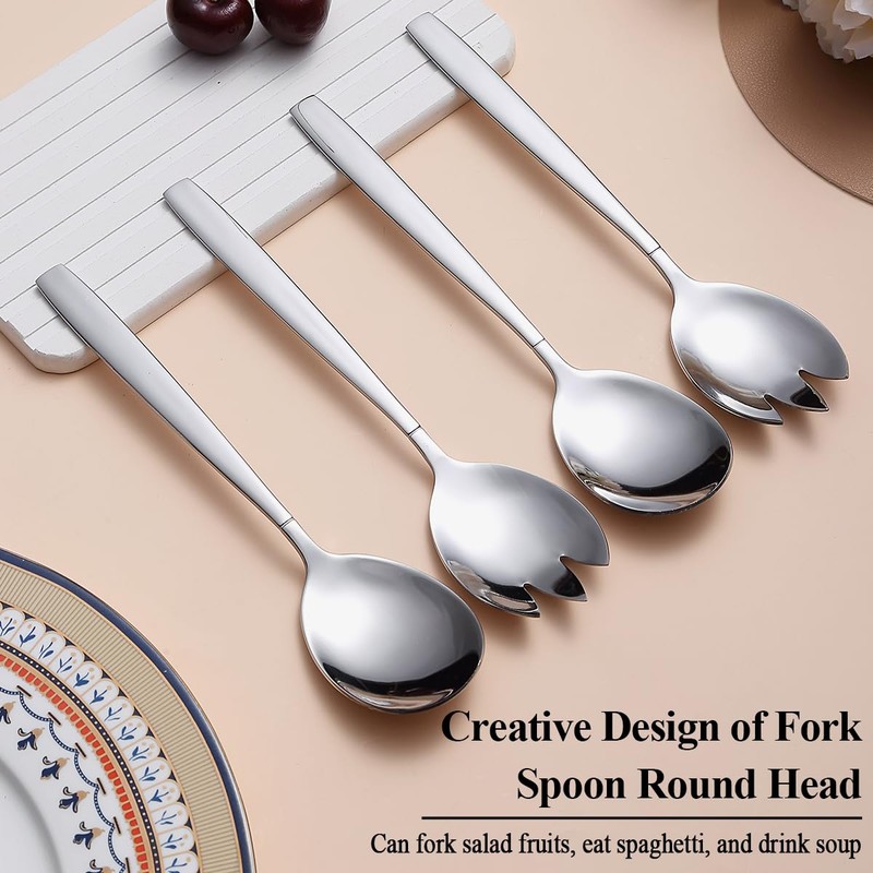 Evanda Salad Server Set, Stainless Steel Salad Serving Set, Salad