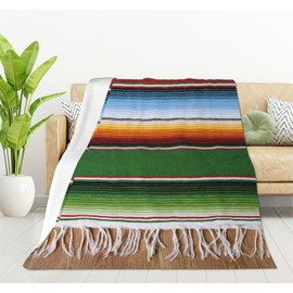 HGOD DESIGNS Mexican Style Throw Blanket Mexican Traditional National Blanket Super Soft Flannel Throw Blanket Lightweight Plush Fuzzy Bed Blanket for Bedding Sofa and Travel 130x150cm