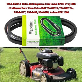 Wanotine 954-04317A Drive Belt Replaces Cub Cadet MTD Troy-Bilt Craftsman Zero Turn Drive Belt 754-04317, 754-04317A, 954-04317, 754-0498, 954-0498, Ariens 07211500 (1/2" x 67")