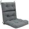 Costway 22" x 44" Back Chair Cushion Tufted Pillow Comfortable Seating Pad Office Grey