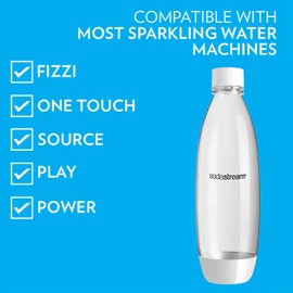 SodaStream 1 L White Fuse Bottles Twin Pack