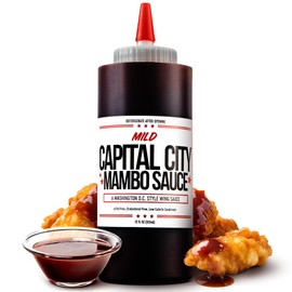Capital City Mambo Sauce Mild, Washington DC Wing Sauces, Perfect Condiment for Wings Chicken Pork Beef Seafood Burgers Rice or Noodles, 12oz
