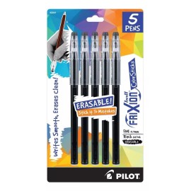 Pilot Kit 5x Plumas Gel Borrable Pilot Frixion Ball Fino Negras Color De La Tinta Negra Color Del Exterior Negro