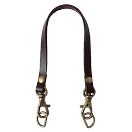 Nippon Chuko T6523-DB Portable Genuine Leather Handle, 1 Handle, Includes Duck, Dark Brown