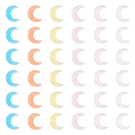 KISSITTY 120Pcs Moon Resin Nail Charms 3D Moon Nail Art Charms Colorful Moon Nail Art Decoration for Manicure