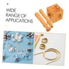 Angoily 1 Set Wooden Dapping Block for Jewelry Making Multi