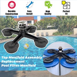 OINMPO 170027 Top Manifold Assembly Replacement, Pool Filter Manifold Fits for pentair ccp320, ccp420 and ccp520 Clean and Clear Plus Pool and Spa Cartridge Filter
