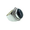 Navya Craft Silberring mit schwarzem Onyxstein | 925 Sterling Silber
