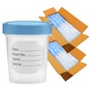Vakly Specimen Cups With Leak Proof Screw on Lids -