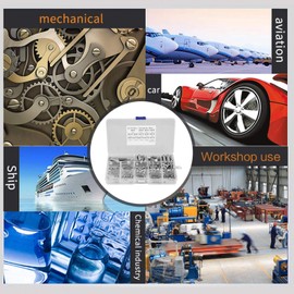 Allen Screws Set, 135 Pieces 14 Different Sizes M2.5 M3 M4 M5 M6 M8 304 Stainless Steel Hex Screws with Transparent Storage Box