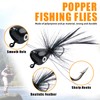 Fishing Poppers Fly Fishing Flies Lures Kit Bass Popper Dry