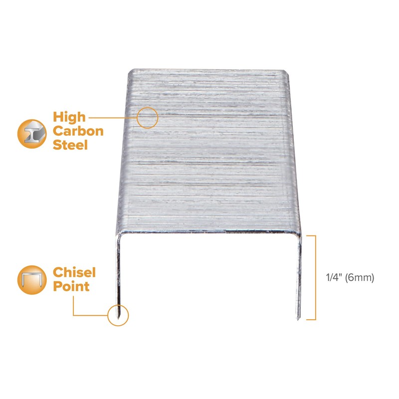 Bostitch Office Premium Standard Staples, 1/4" Full Strip, Box of