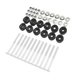 Tbest 12pcs Trampoline Screws, Trampoline Enclosure Pole Gap Spacers Galvanized Steel Enhance Stability Long Trampoline Screws Bolts and Nuts Set