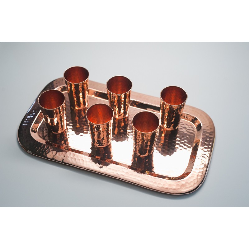 Sertodo Copper Tequilero Shot Cup, Hand Hammered 100% Pure Copper,