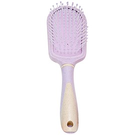 Wheat Straw Hairbrush, Paddle Hairbrush Eco-Friendly Natural Hair Brush for Men Women Kids, Massaging Scalp, Reducing Tangle & Hair Breakage, Promoting Hair Growth(Light Purple)