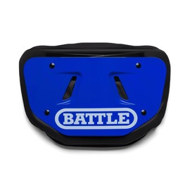 Battle Sports Football Back Plate – Hard Shell Lower Back Protector with Contoured Foam for High-Impact Protection for Youth, Kids and Adults (Blue, Adult)