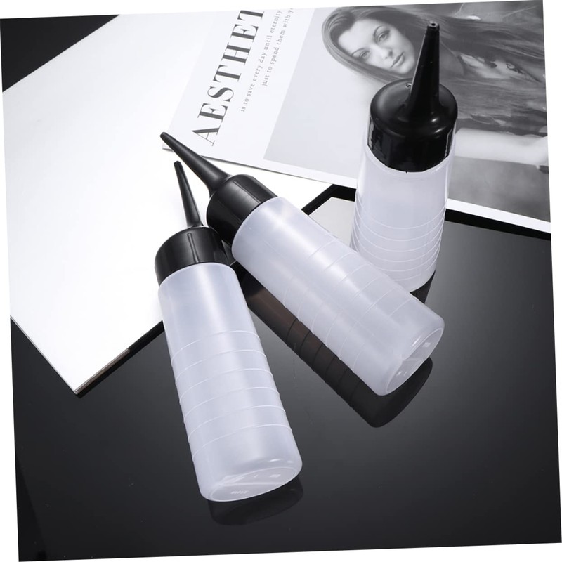 OHPHCALL 2pcs Hair Dye Bottles Shampoo Bottles White Nozzle Travel