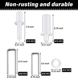 1 Set Shutter Repair Kit,Shutter Fasteners,Wooden Blinds Blade Curtain Repair Pieces,Plantation Shutter Repair Set,Portable Telescopic Repair Pin,Window Tool Supplies,Folding Blind Accessories