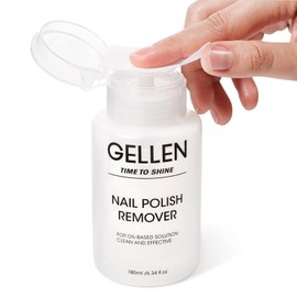 Gellen Gellen Nail Polish Remover, Non Acetone Nail Polish Remover for Quick Dry Nail Polishes, Gentle Polish Remover Pump, Ultra-Powerful Clear Fingernail Polish Remover, 6.34 Fl Oz