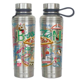 Catstudio Boston Stainless Steel Water Bottle | BPA Free Triple Wall Insulation with Non Slip Bottom | Great for Running, Hiking, Sports, & Travel