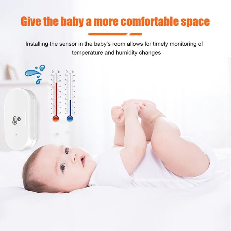 Dytabepl Mini Thermometer Hygrometer, Tuya ZigBee Smart Temperature and Humidity