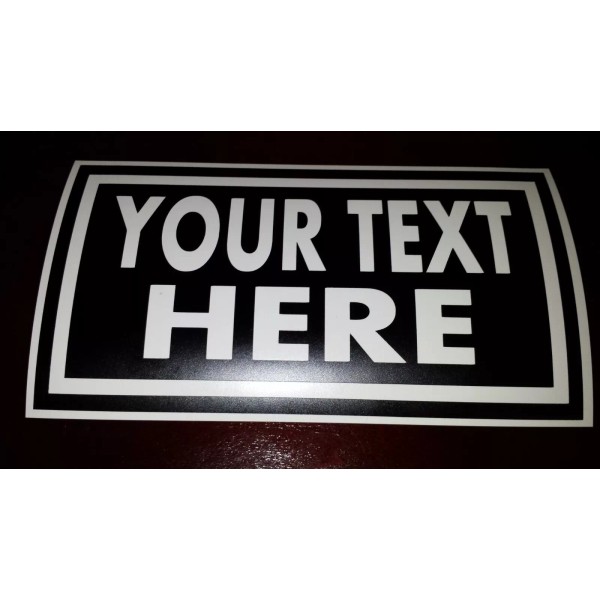 ANY CUSTOM TEXT sign STICKER car door auto decal design