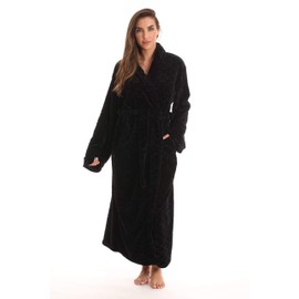 Just Love Kimono Robe Long Bath Robes for Women 6813-BLK-L