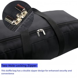 LIROCORA 90CM Sport Travel Bag - 100L Large Lugage Bag with Carry Handles on Both Sides - Sport Duffle Bag with 2 zips - Sturdy & Water Resistant - Black