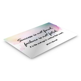 Smile Art Design Success is not final failure is not fatal: it is the courage to continue that counts Winston Churchill Metal Print Motivational Inspirational Quote Wall Art Decor Ready to Hang 11x17