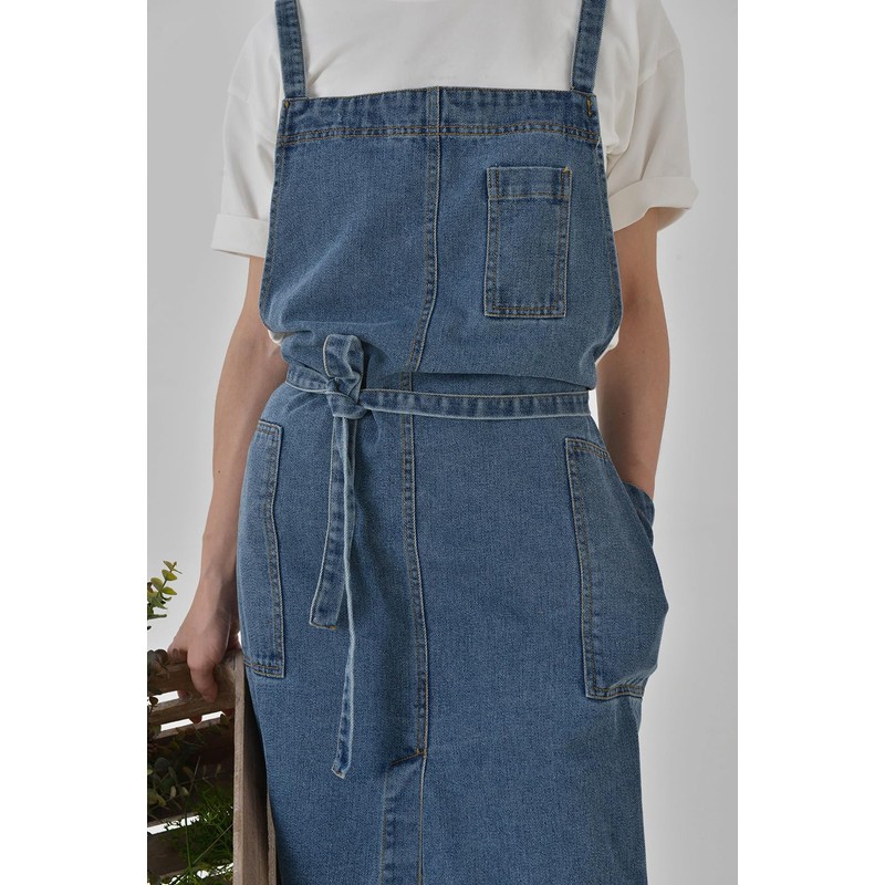 Tobyan - Delantal de algodón suave, unisex, ajustable, con 5