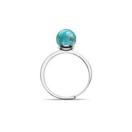 anlarb Silver Plated Ring for Women Firefly Bead Glow in the Dark Ring Adjustable Rings Minimalist Open Finger Rings