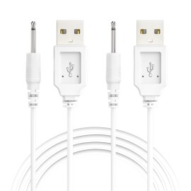 Bicmice USB DC Charging Cable 2.5mm Charger Cord 2.7Ft Replacement White