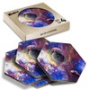 4 x Hexagon Coasters - Microscopic World Germs Bacteria Virus