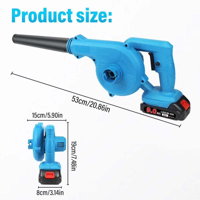 Cordless Leaf Blower Vacuum Handheld Electric Leaf Blower With 2