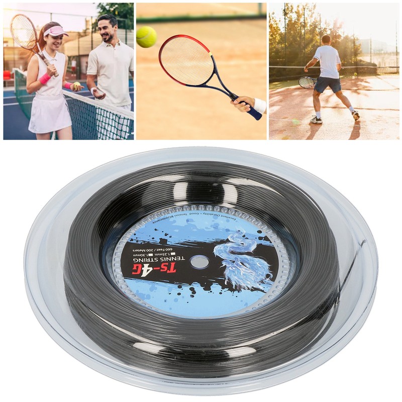 200m Durable Polyester Tennis Racket String Round StrikeResistance Hard Racquet