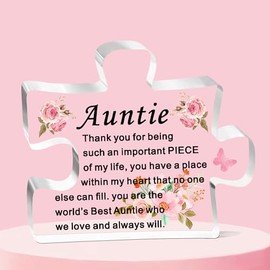 FMCC Auntie Gifts for Bithday Christmas Mothers Day Best Auntie Gifts Acrylic Piece
