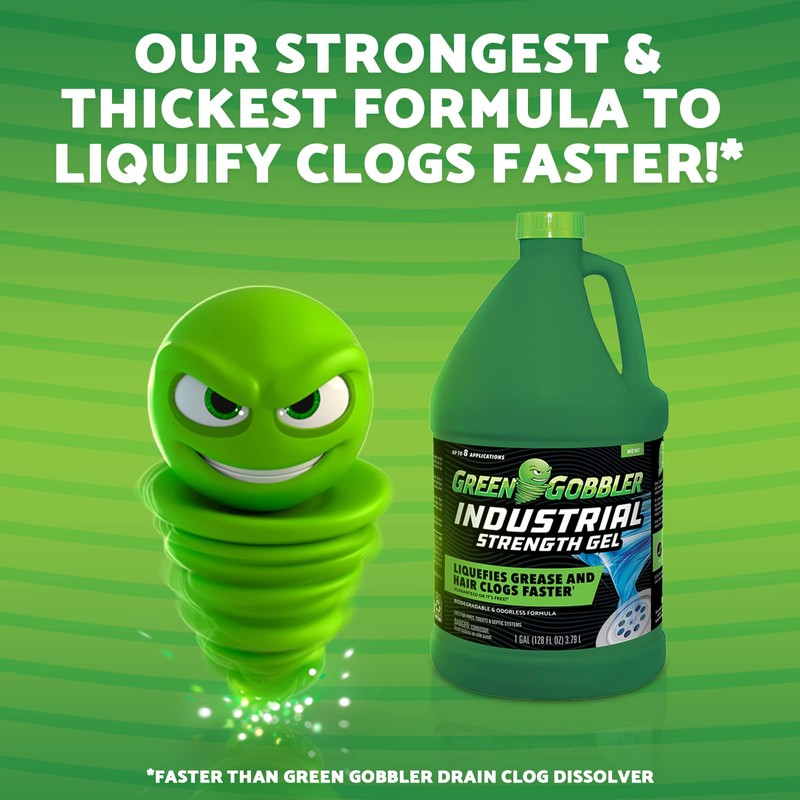 Green Gobbler Industrial Strength Grease and Hair Drain Clog Remover
