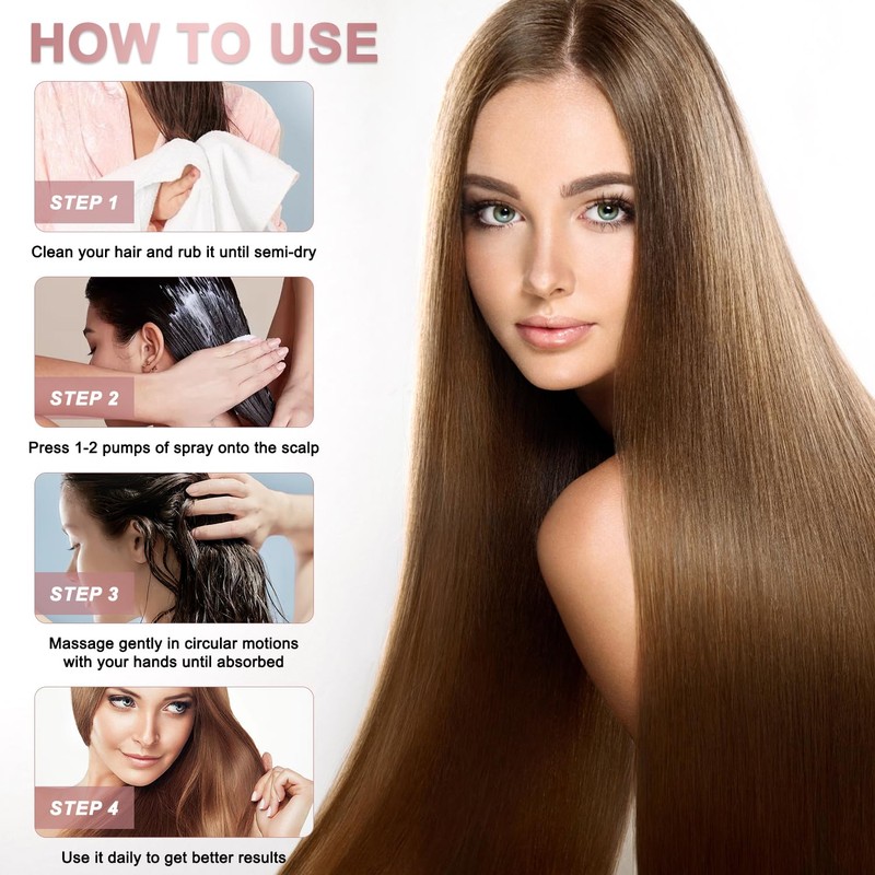 2PCS Regrowth Helper Spray, Biotin & Caffeine Hair Growth, Regrow