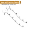sourcing map 5Pcs 8" Pegboard Hooks, 5 Station Waterfall Hook,