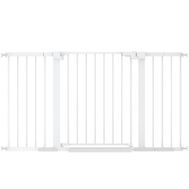Colbabe 30" Tall Baby Gate for Stairs and Doorways, Fits 29–57" Wide Openings, Auto-Close, Pressure Mounted, Easy Walk-Through Child Safety Gate, White