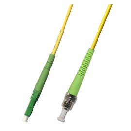 RiteAV 25M (82ft) OS2 LC/APC to ST/APC Fiber Optic Cable Simplex Singlemode 9/125