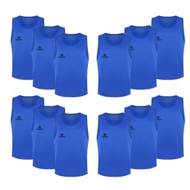 FIBOGOUP Fußball Trainingsweste,Fussball Leibchen Kinder Erwachsene,Fussballtraining Zubehör,Westen fürs Teamtraining(Dunkelblau L)