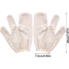 Guantes de masaje de seda cruda Lyreh W01011 – Exfoliación corporal con muñequeras elásticas