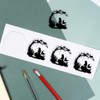 4 x Small 50mm 'Mermaid Silhouette with Tree' Transparent/Clear Sticker