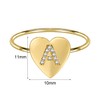 AoedeJ Initial Letter Ring Sterling Silver Stackable Ring 14K Gold