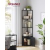 VASAGLE Corner Shelf with Storage, 5-Tier Corner Storage Cabinet, for