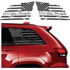 Fit for (2011-2022) Jeep Grand Cherokee | Precut American Flag Window Decals | Both Side | Proudly Made in The US | Matte Black (We The People US Flag Distressed)