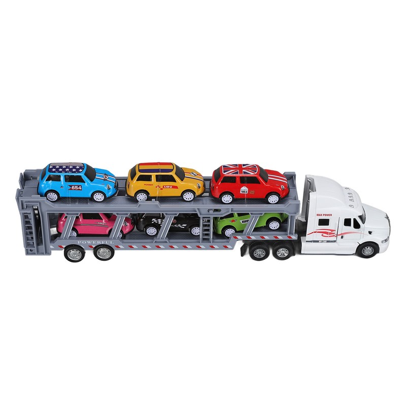 1:48 Carrier Truck Toy Model Alloy Detachable Six Car Kids