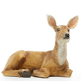 JHVYF Adorable Deer Statue Decor for Garden Yard Buck & Doe Lying Outdoor Sculptures for Home Decor 313…