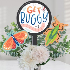 Big Dot of Happiness Buggin' Out - Bugs Birthday Party Centerpiece Sticks - Table Toppers - Set of 15
